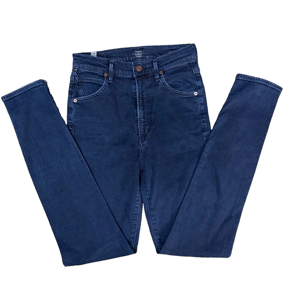Citizens Of Humanity Chrissy High Rise Skinny Jeans Womens 26 Blue Denim Stretch